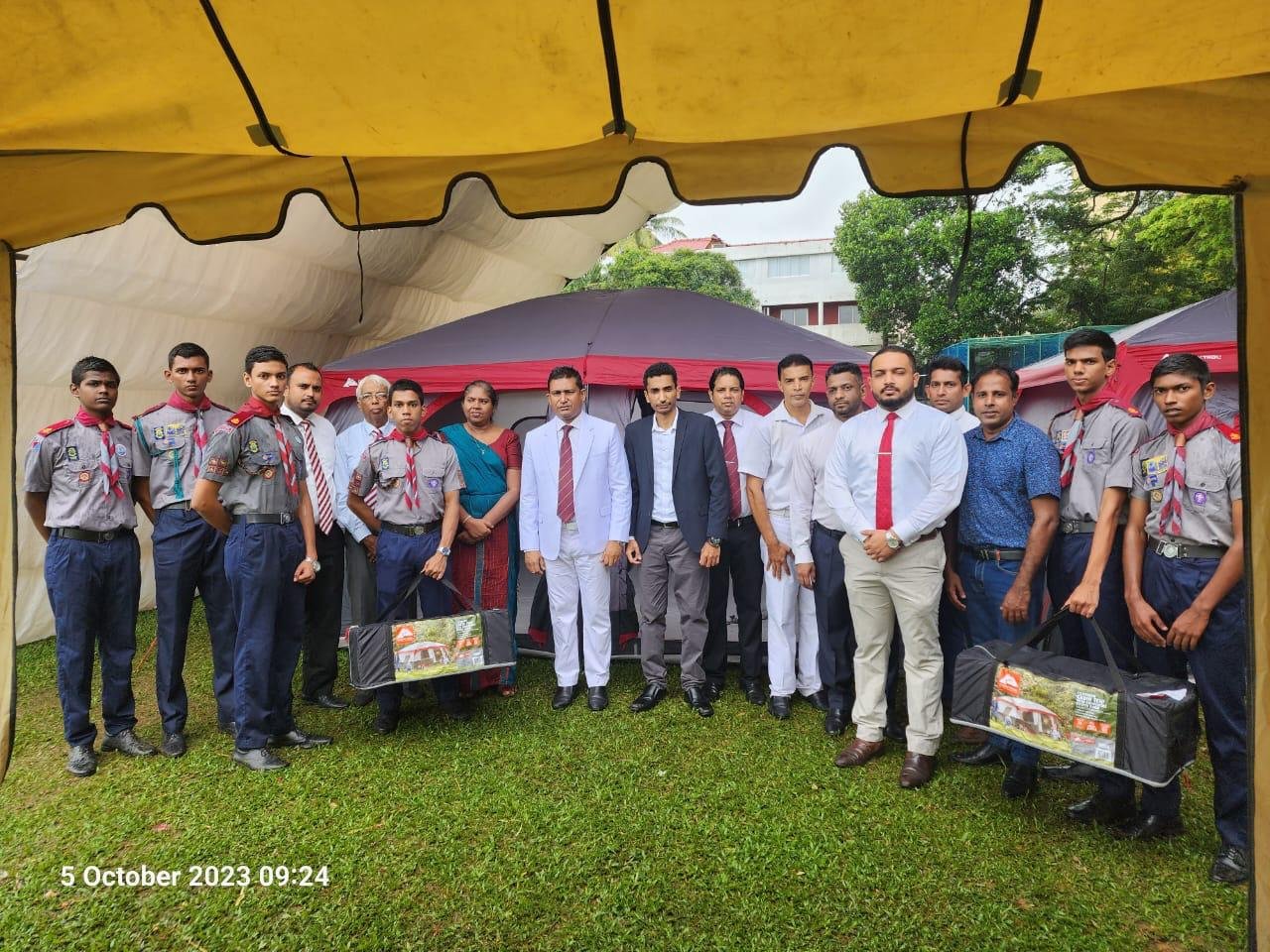 Scout Tent Donation to Nalanda Scouts by Roshan Yapa