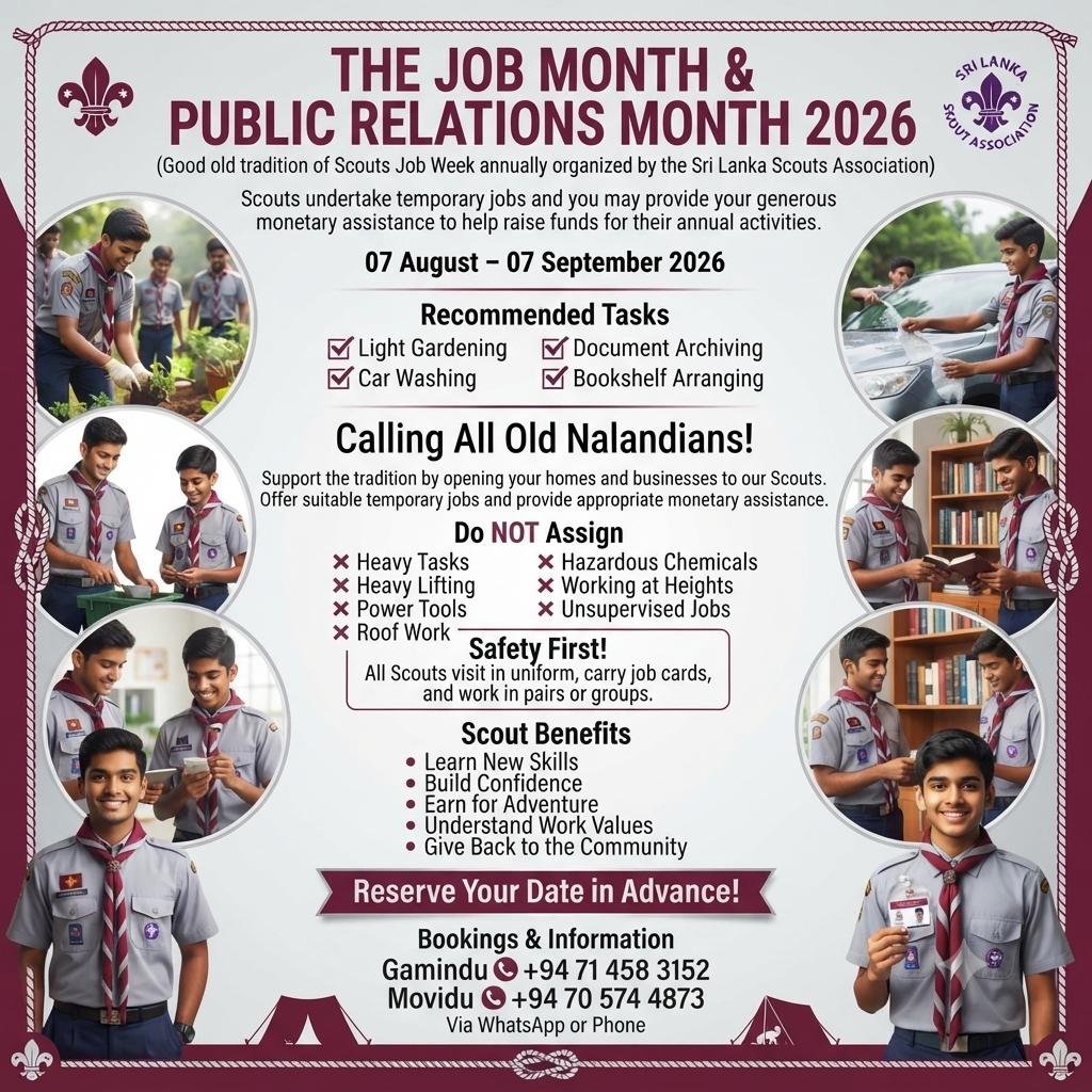 Scouts Job Week 2026 – Supporting Nalanda Scouts Through Meaningful Work Opportunities